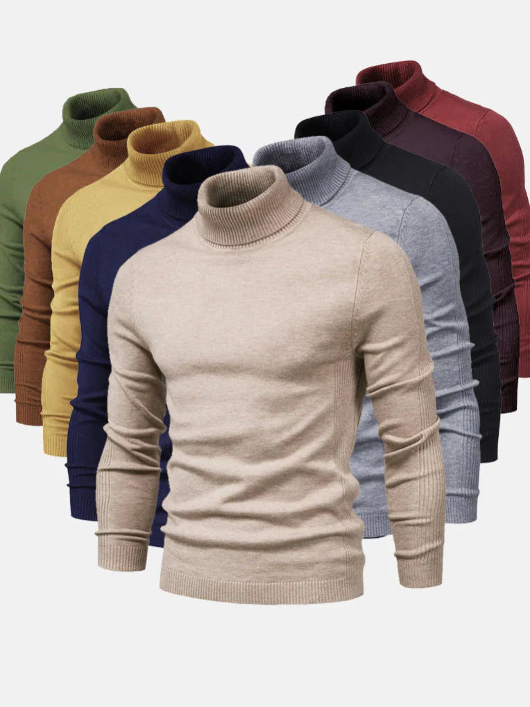 Herresweater med polotrøje – vaskbar og alsidig