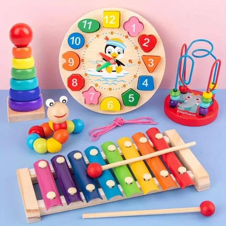 EduQuest 5-i-1 Montessori-set – Kreativt lärande för spädbarn från 6 månader