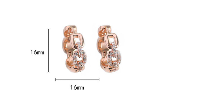 Dainty Chic Diamond-studded Earrings For The Fashion-forward