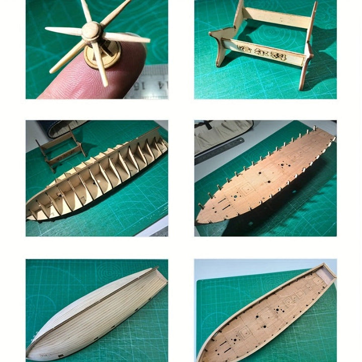 Klassisk segelbåtsmodell i trä – Detaljerat 3D-pussel för fartygsentusiaster