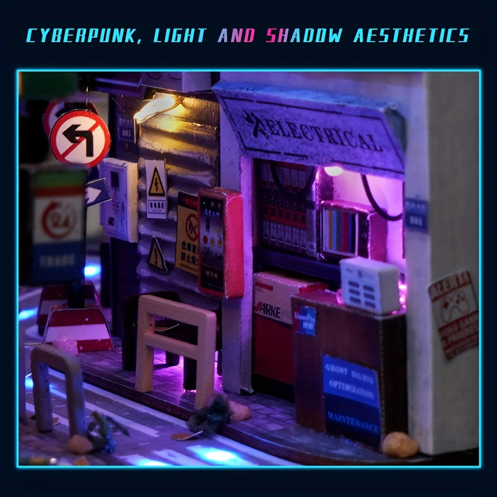 Cyberpunk gör-det-själv-arkadskåp – 3D-modell för hemdekoration med belysning