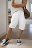 Anna Modehus Eva Jansson Dam Bermuda Shorts Justerbar Dragsko Khaki