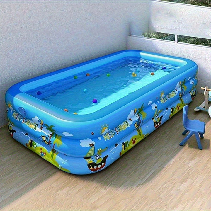 Uppblåsbar barnpool Ocean Splash – Tjock PVC för trädgårdsroligheter