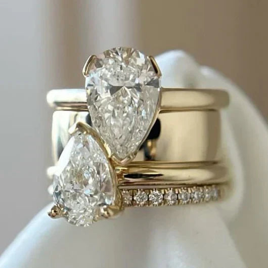 Elegant dubbelring med zirkonia