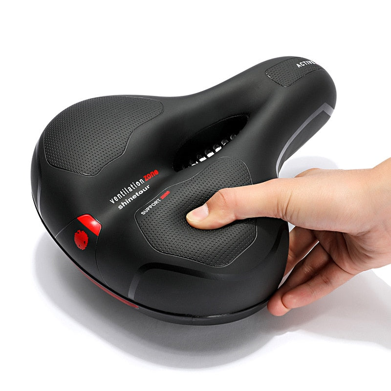 Ergonomisk komfortcykelsadel med urtag – med 2 tum tjockt skumgummi och vattentätt PU-läder