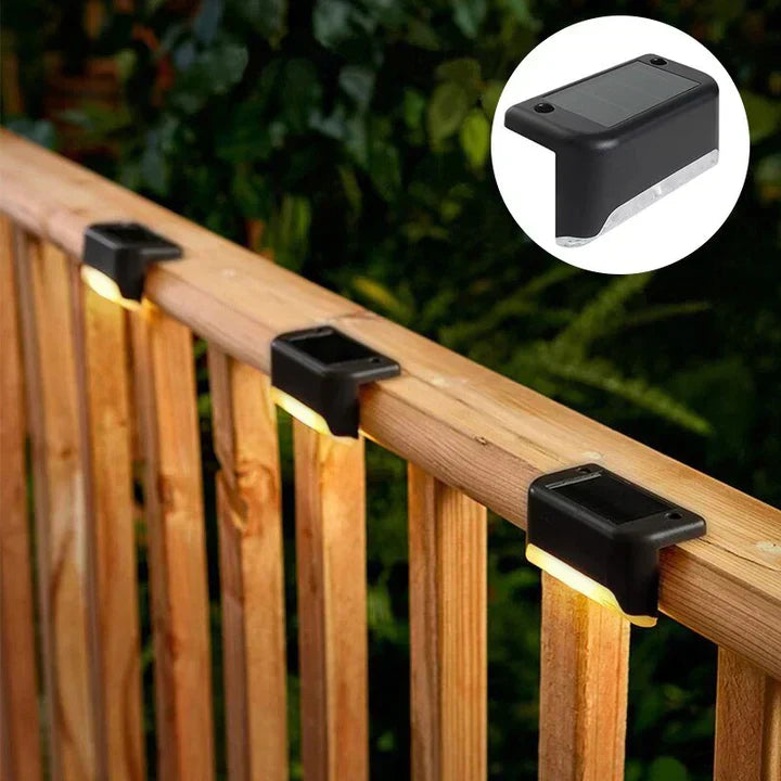 6+2 GRATIS | Solcellslampa för trädgården | Vattentät utomhus-LED-belysning | Varmt ljus | Säker och stämningsfull belysning