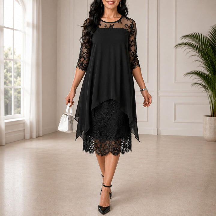 Dorothee midiklänning i plus size för kvällen - elegant stil