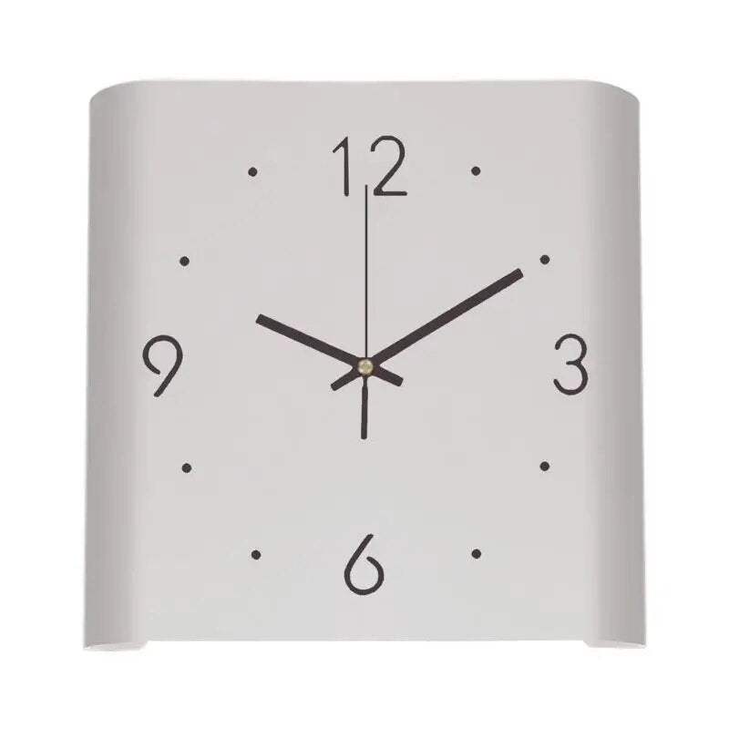Fyrkantig dubbelsidig väggklocka | Minimalistisk design med belysning