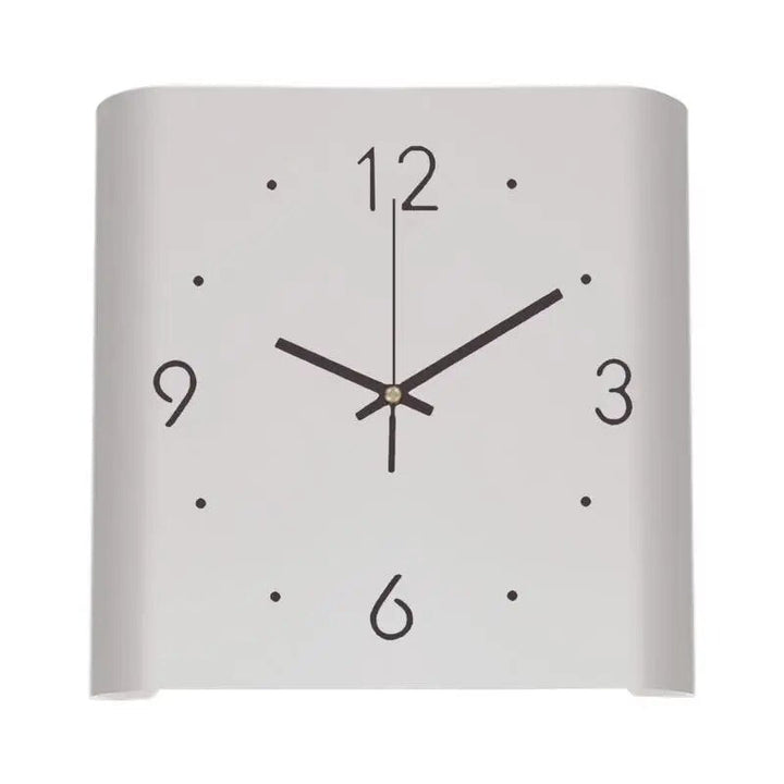 Fyrkantig dubbelsidig väggklocka | Minimalistisk design med belysning