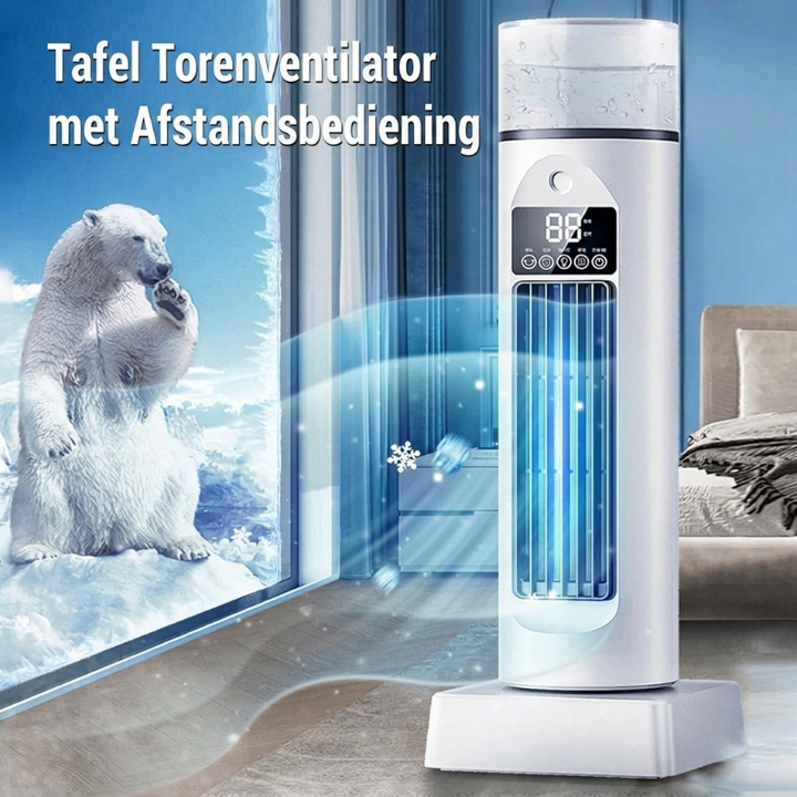 Snygg och portabel luftkylare – Med fjärrkontroll