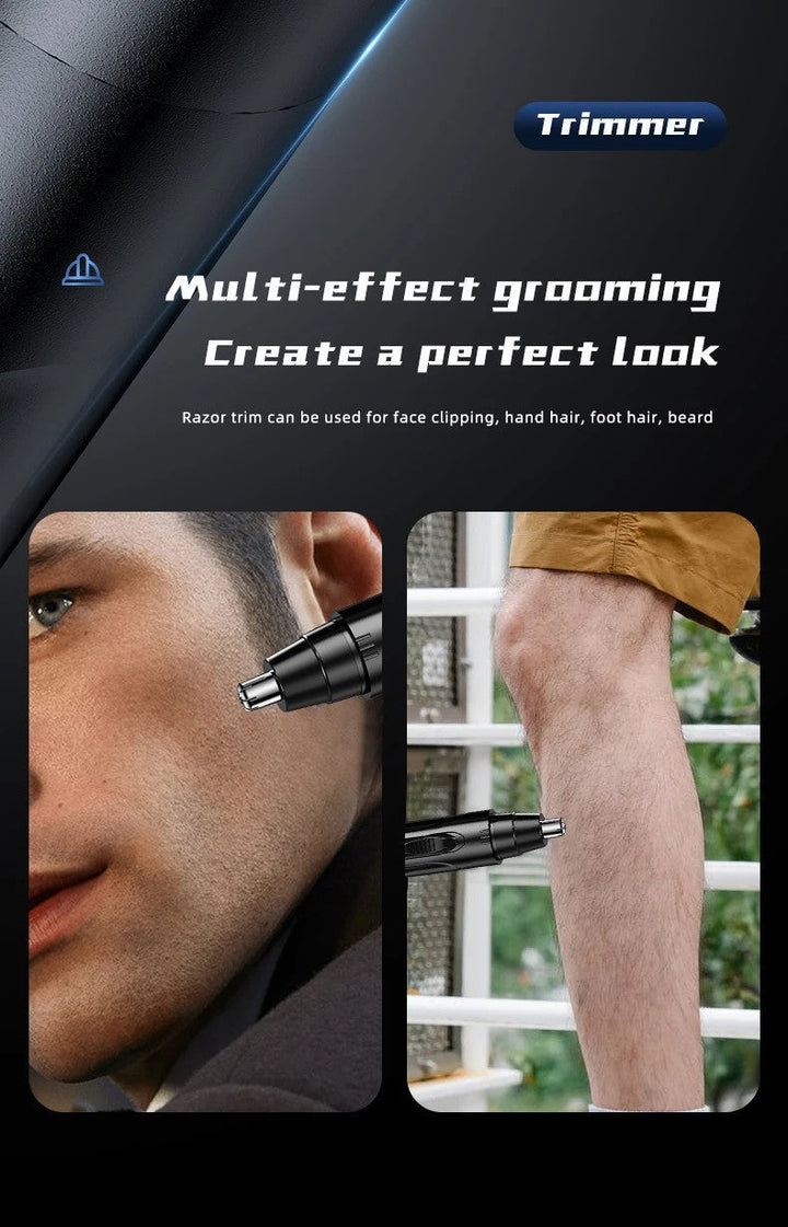 Professionell trimmer för näs- och örhår utan smärta för män och kvinnor – Uppladdningsbar