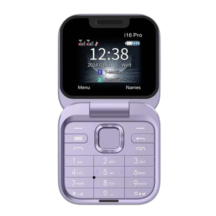 Liten hopfällbar mobiltelefon med dubbla SIM-kort