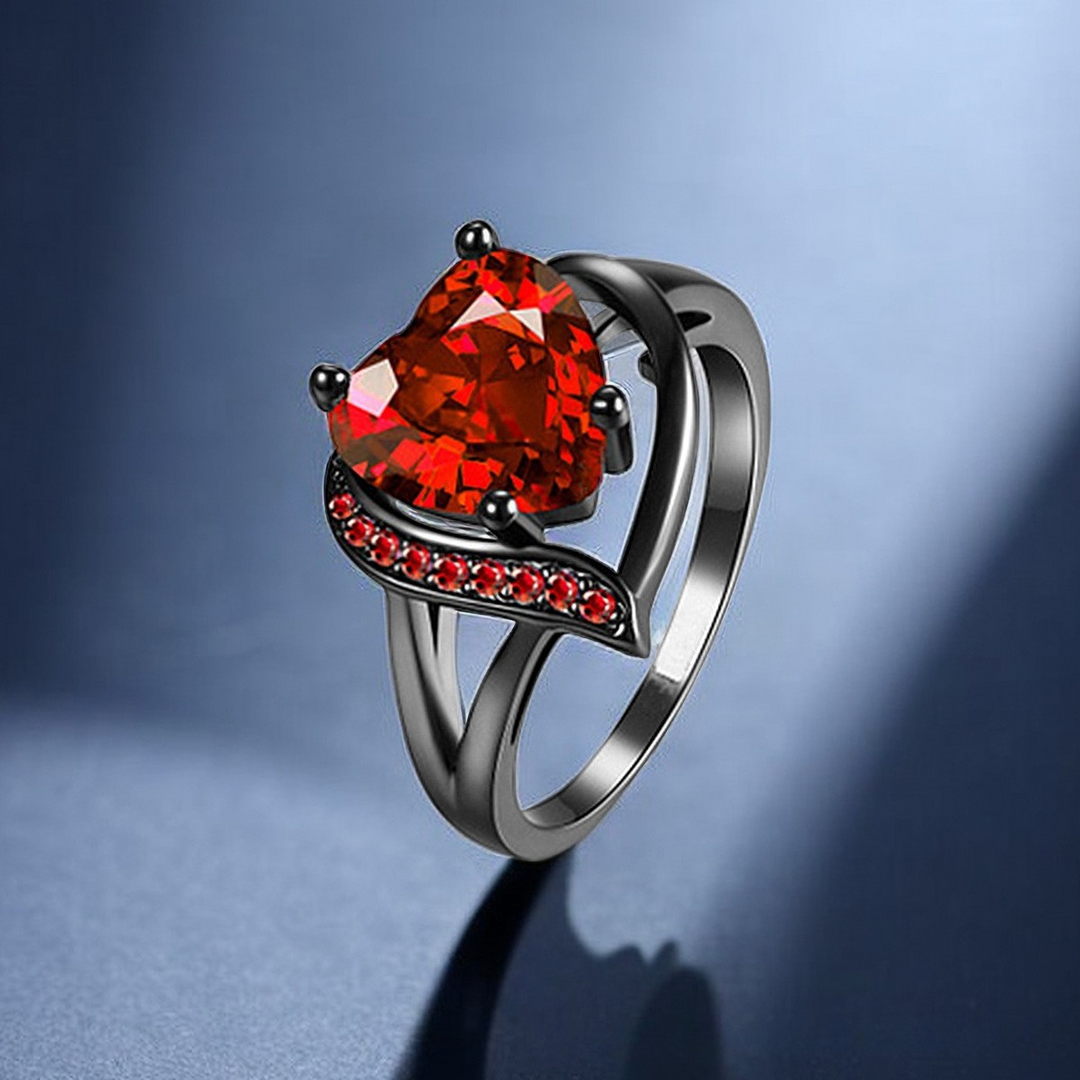 Elegant rosring i vitguld