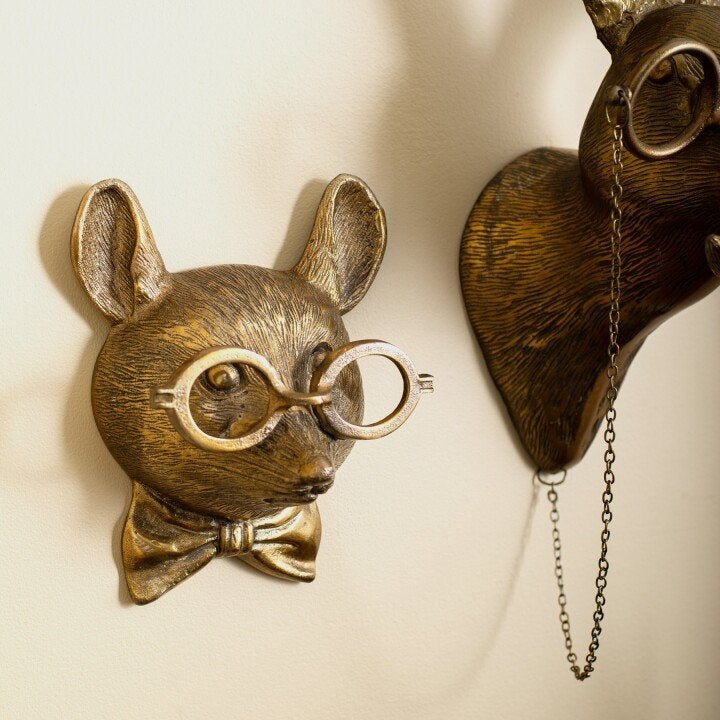 Lekfull väggdekoration med djurhuvud - WallCritters