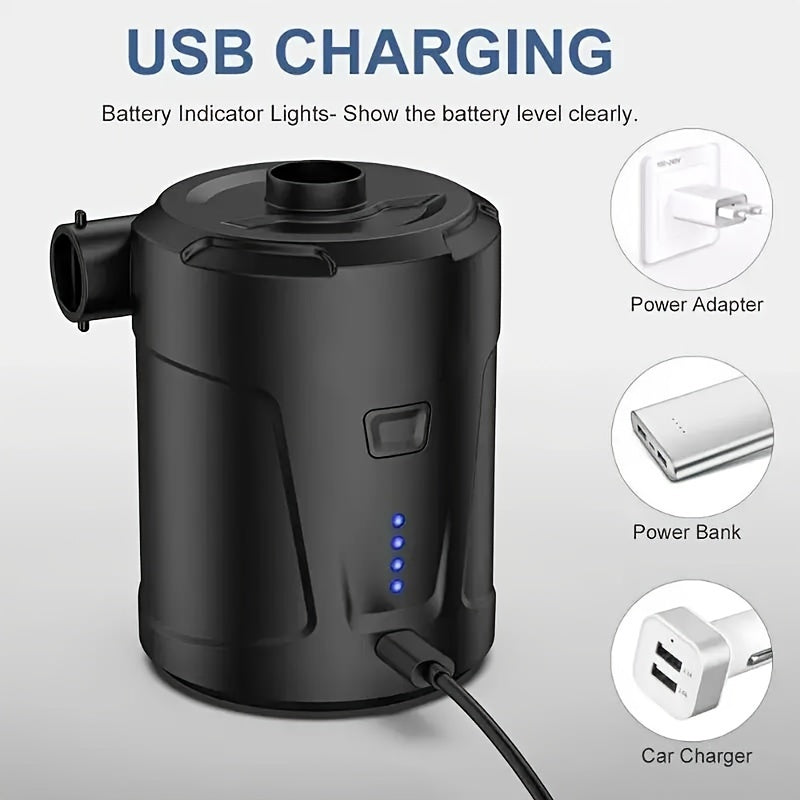 Bärbar USB-luftpump – Kompakt trådlös pump för utomhusbruk