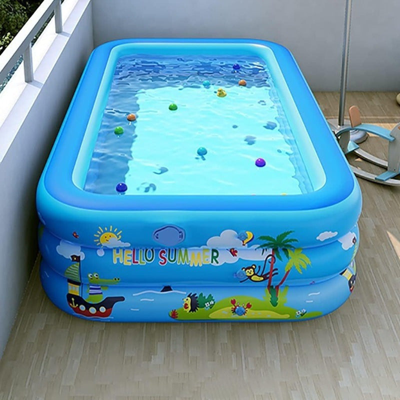 Uppblåsbar barnpool Ocean Splash – Tjock PVC för trädgårdsroligheter