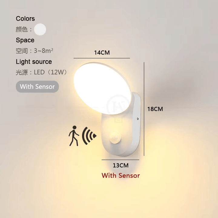 Smart LED-vägglampa med rörelsesensor