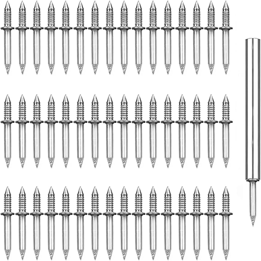 Dubbelhövdade finishspik med hjälpverktyg - Drill-Free, Hidden-Head Installation