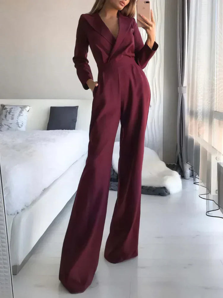 Elegant långärmad jumpsuit för en sofistikerad look