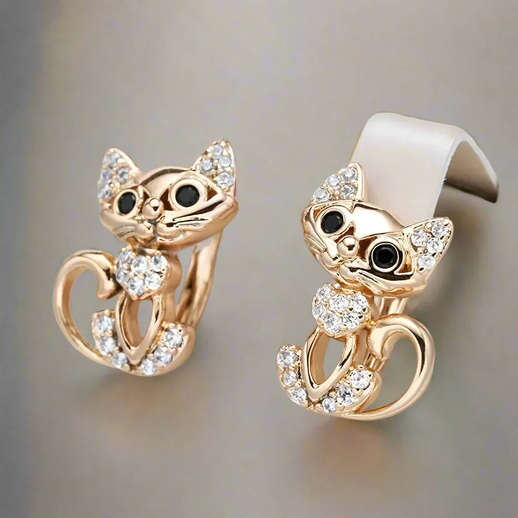 Eleganta Zirkonia Kitty Örhängen