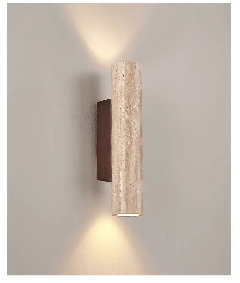 Vägglampa | Elegant belysning | Design i travertin