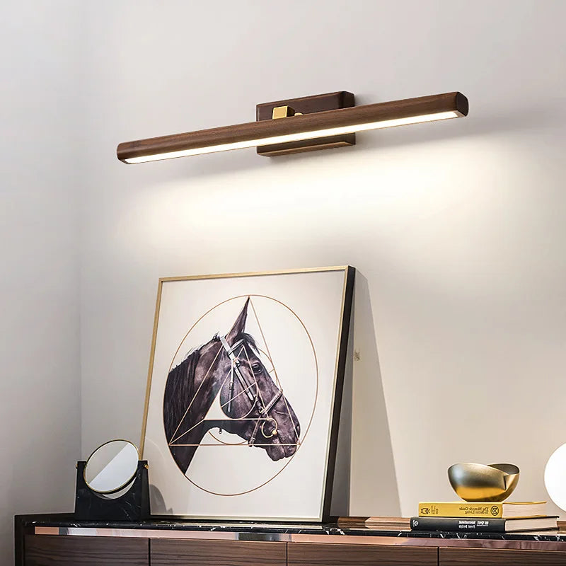 Vägglampa | Svart valnöt | LED-belysning
