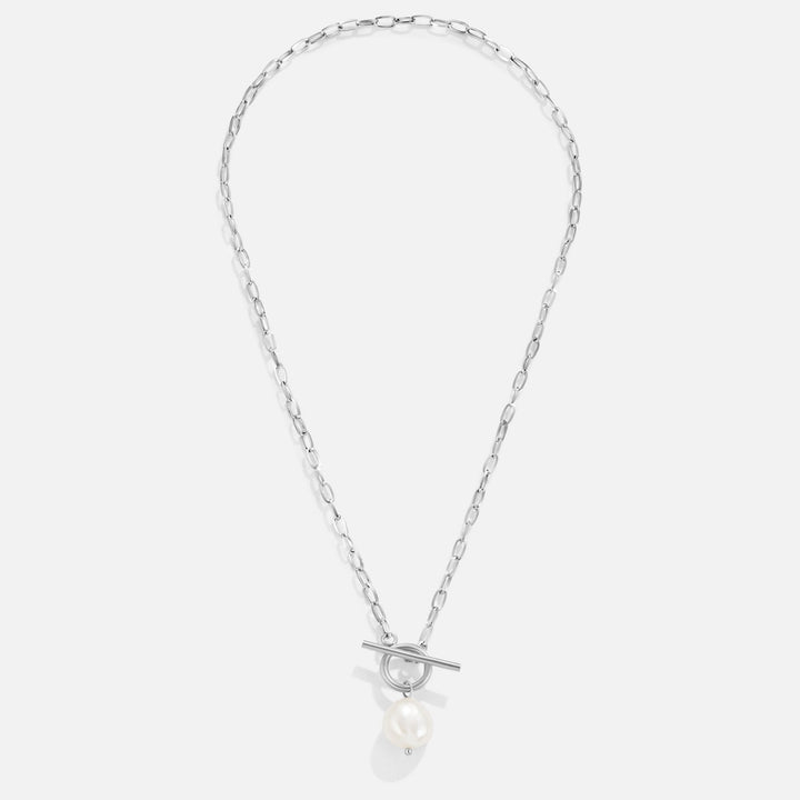 Elegant silverhalsband med sötvattenspärla