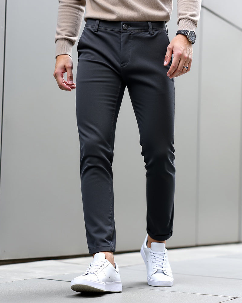 Slim fit-chinos för herr för vardagen och kontoret