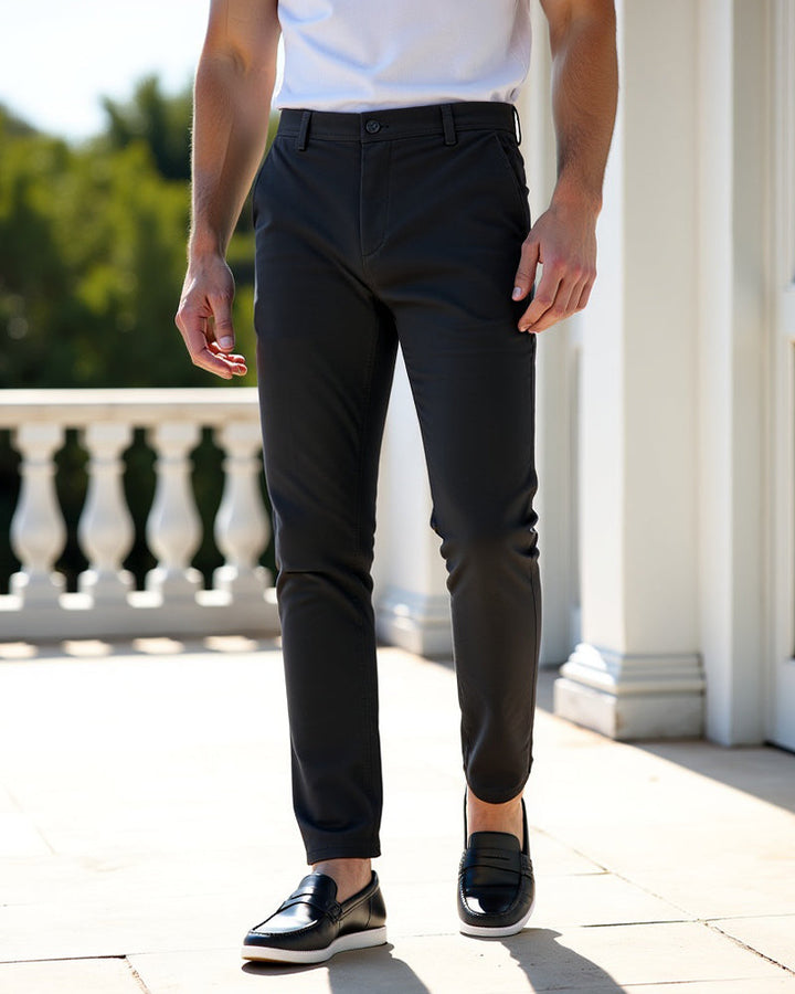 Slim fit-chinos för herr för vardagen och kontoret