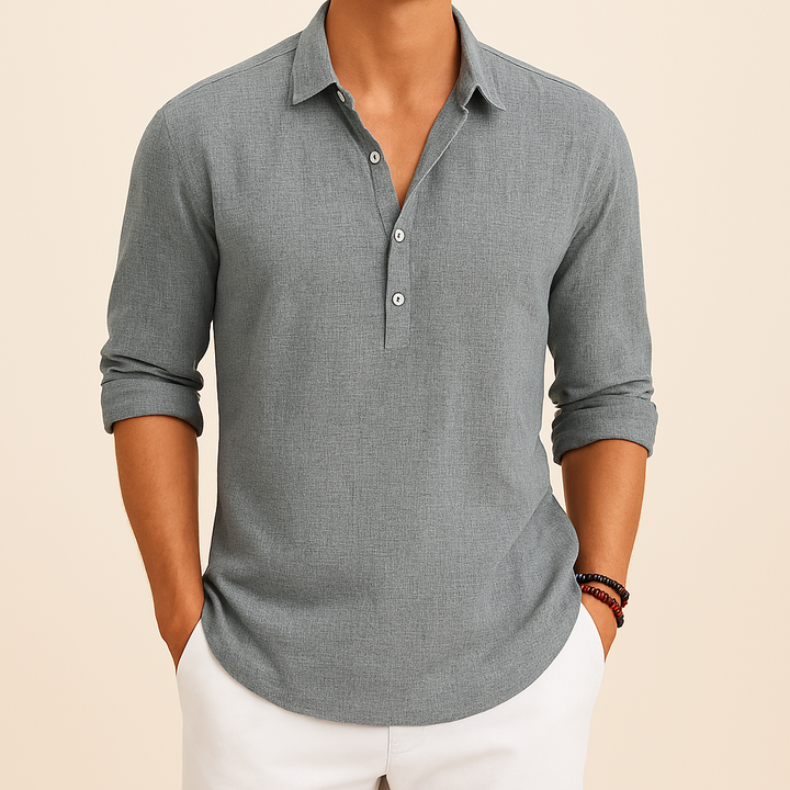 Miesten paita pitkällä hihalla ja väljä istuvuus