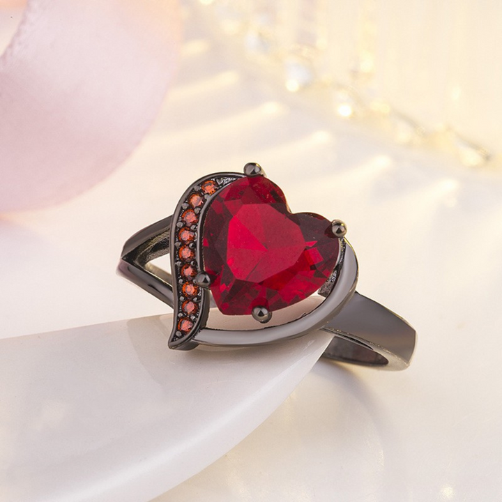 Elegant rosring i vitguld