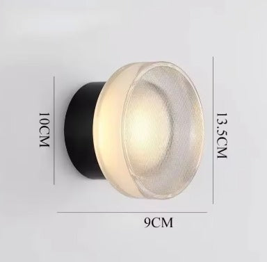Nordisk rund vägglampa – modern LED-vägglampa för sovrum och hall