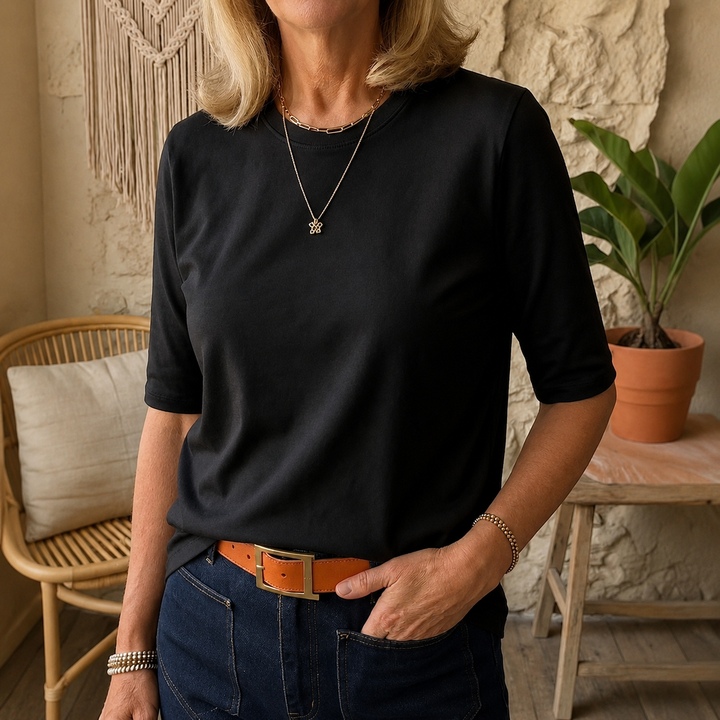 Comfort Coverage-t-shirt med längre halvlånga ärmar