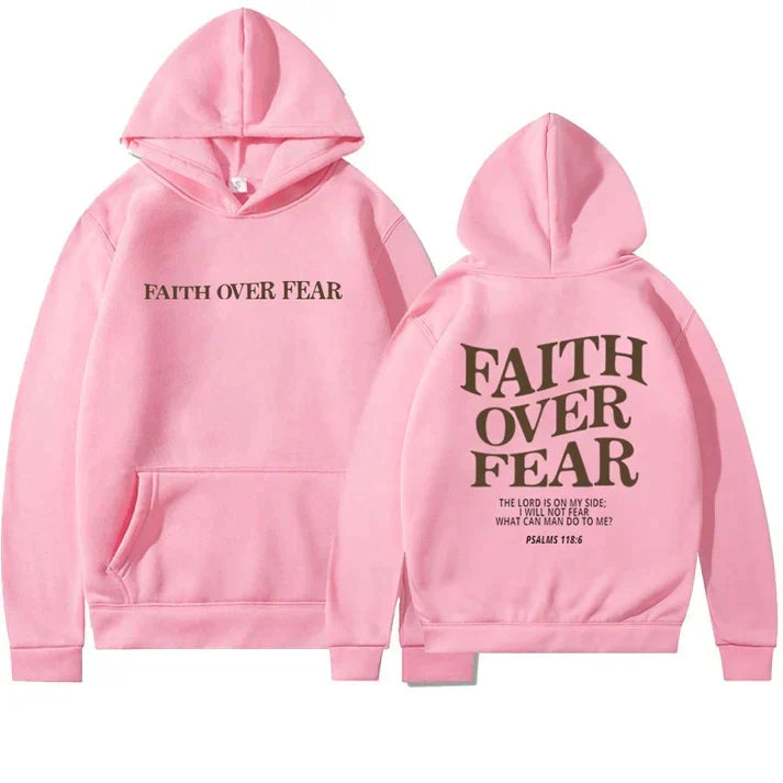 Unisex hoodie "Tro över rädsla" Psaltaren 118:6 - Faithmore