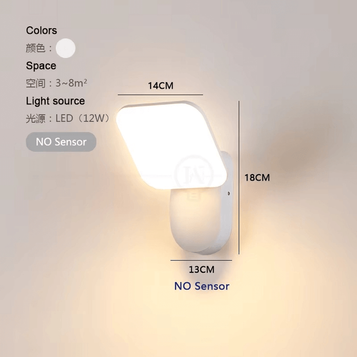 Smart LED-vägglampa med rörelsesensor