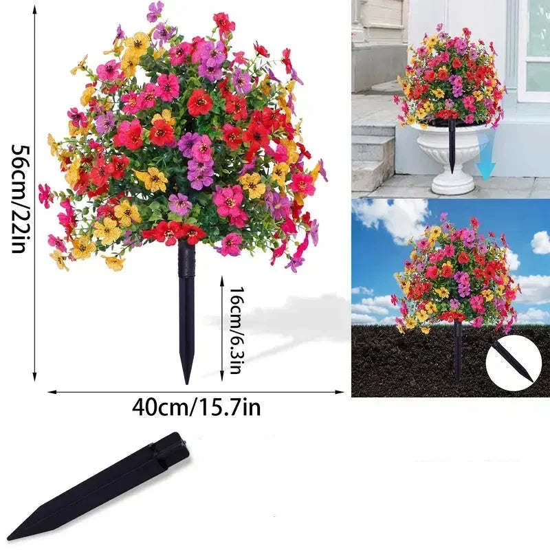 Lättskötta konstgjorda trädgårdsblommor