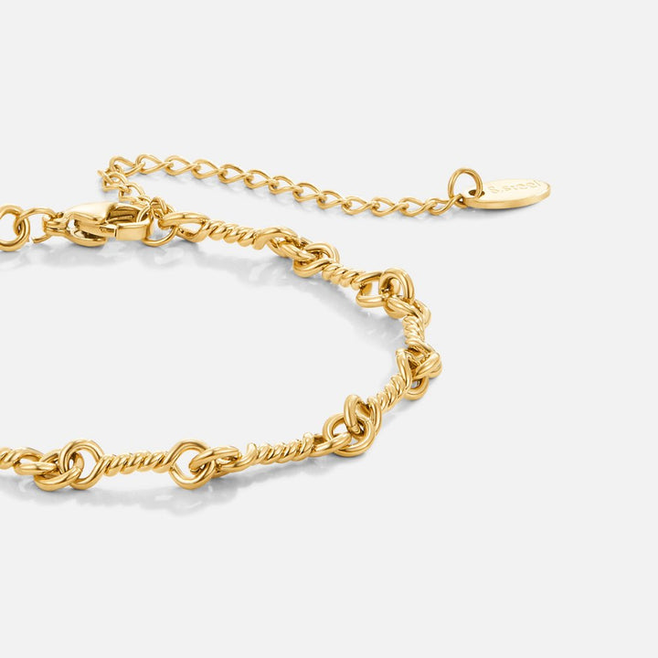 Figaro Armband med guldknut och kedja