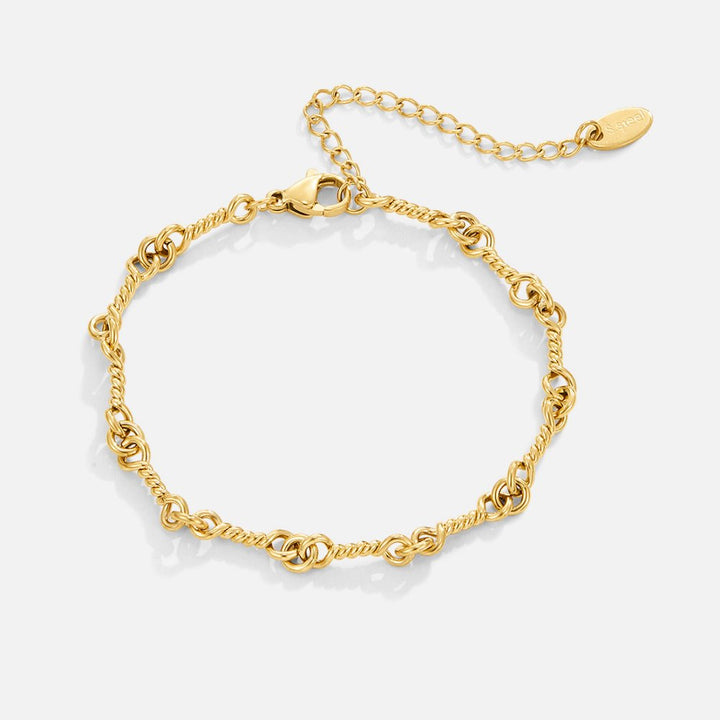 Figaro Armband med guldknut och kedja