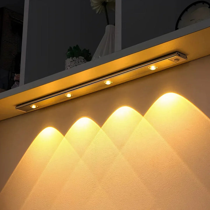 Sladdlös LED-skåpslampa med rörelsesensor - magnetisk och självhäftande