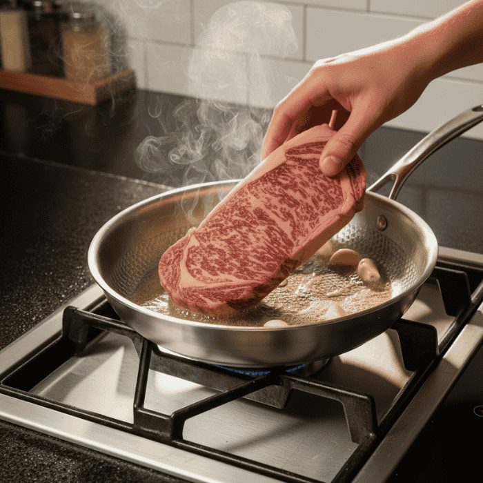 TITAN-PREMIUM PAN – Stekpanna i titan av hög kvalitet utan beläggning för alla typer av spisar