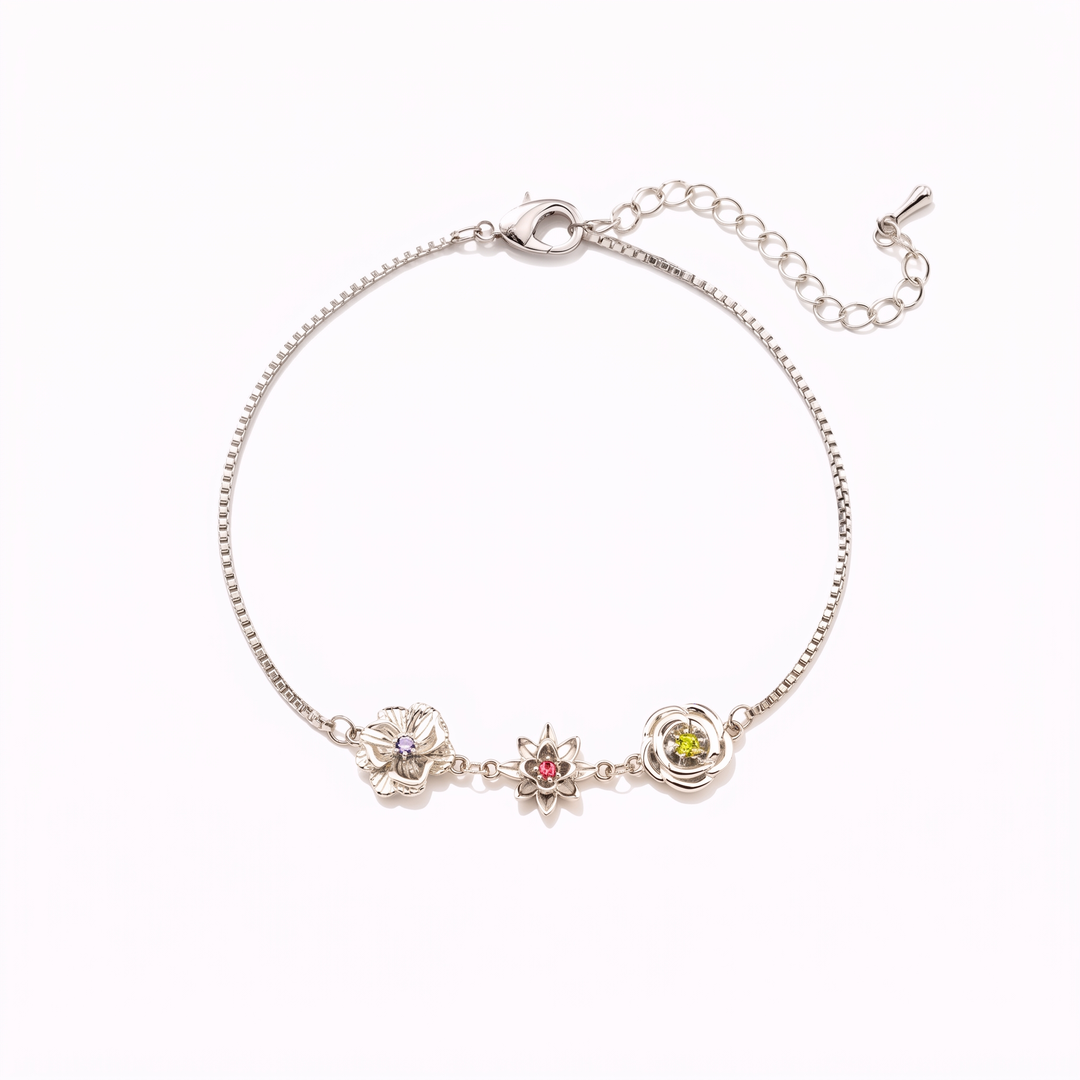 Armband med födelseblommor - En blomma per barn