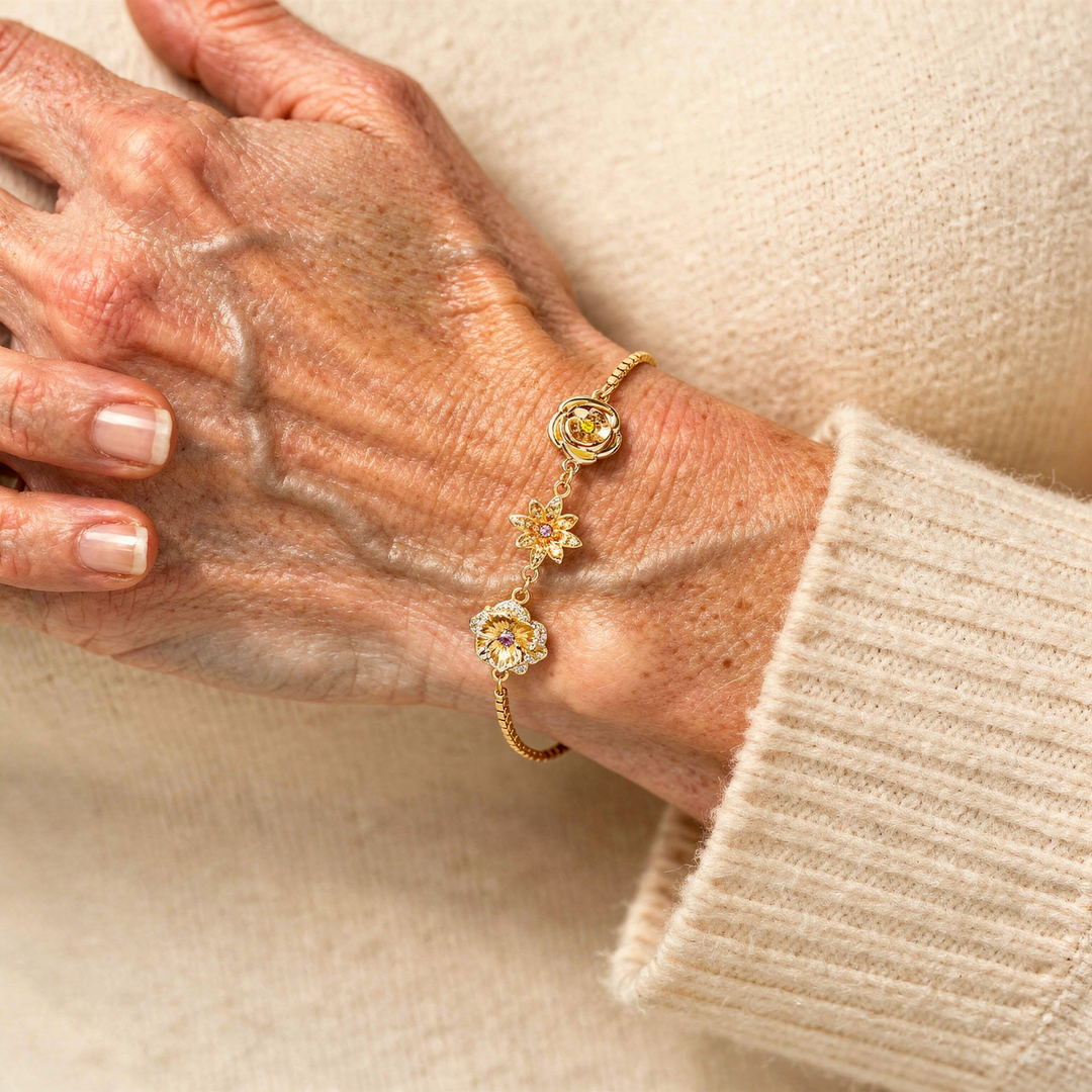 Armband med födelseblommor - En blomma per barn
