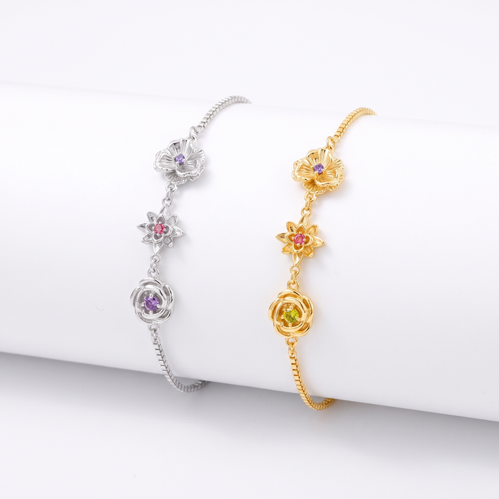 Armband med födelseblommor - En blomma per barn