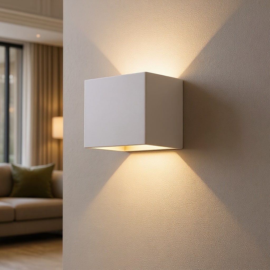 Trådlös vägglampa för inomhus- och utomhusbruk | LED-lampa med batteri och sensor | GlowCube