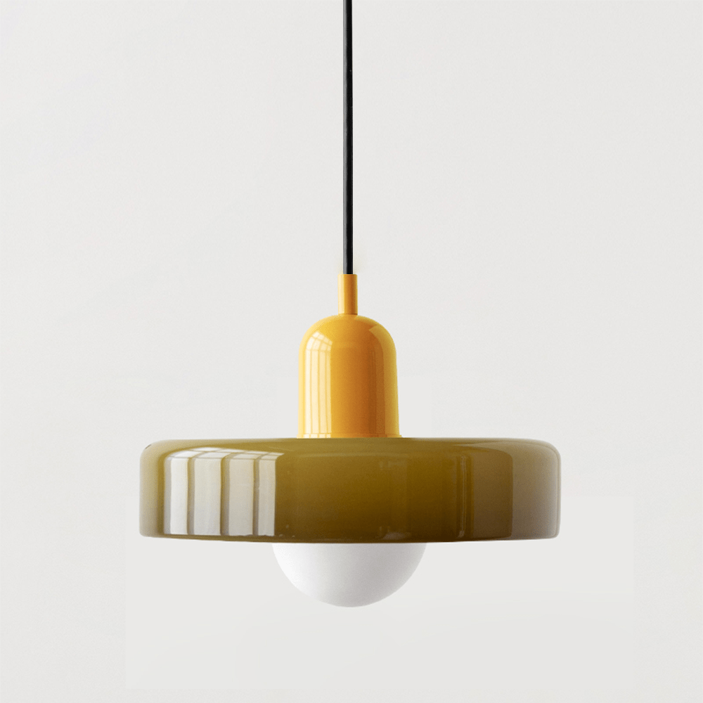 Geometrisk Bauhaus-taklampa i glas