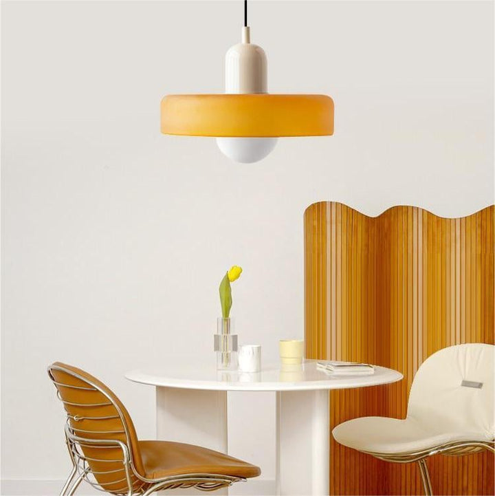 Geometrisk Bauhaus-taklampa i glas