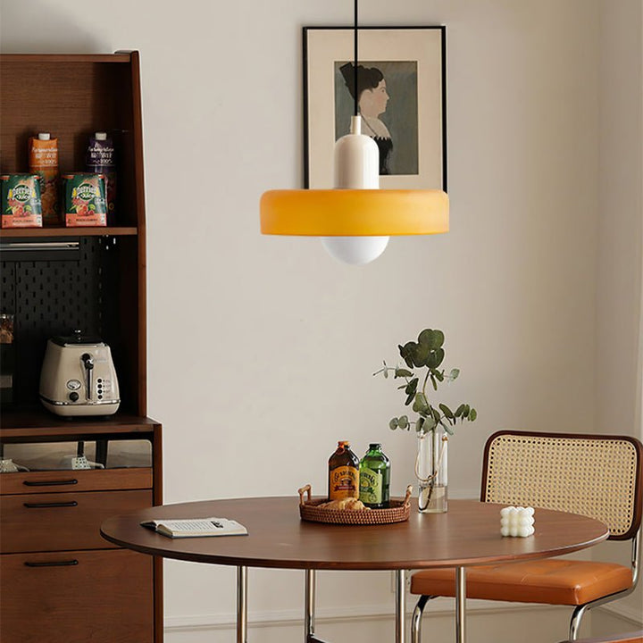Geometrisk Bauhaus-taklampa i glas