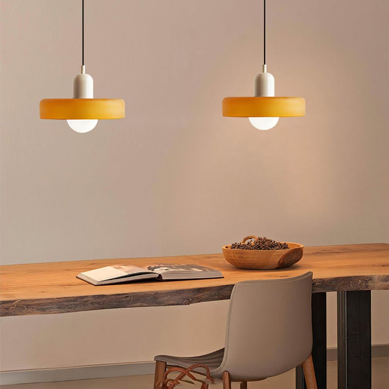 Geometrisk Bauhaus-taklampa i glas