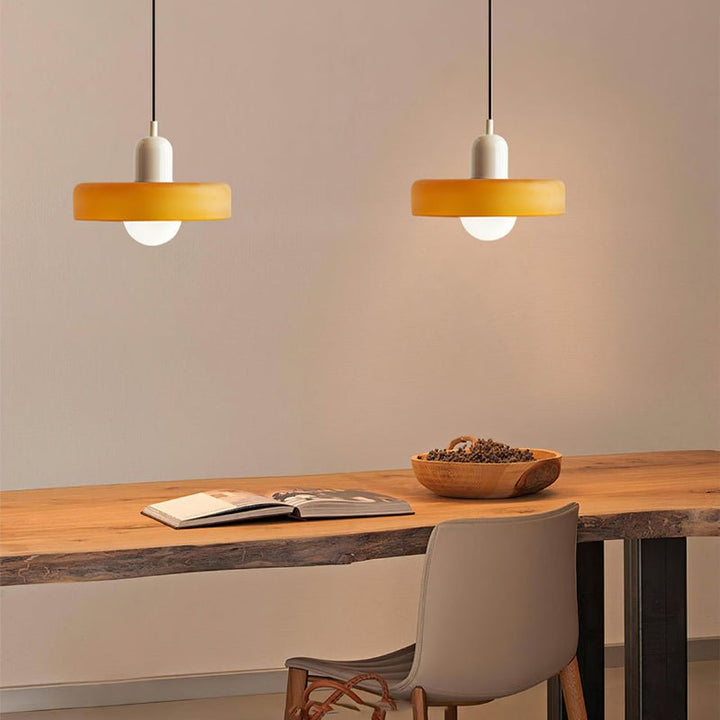 Geometrisk Bauhaus-taklampa i glas