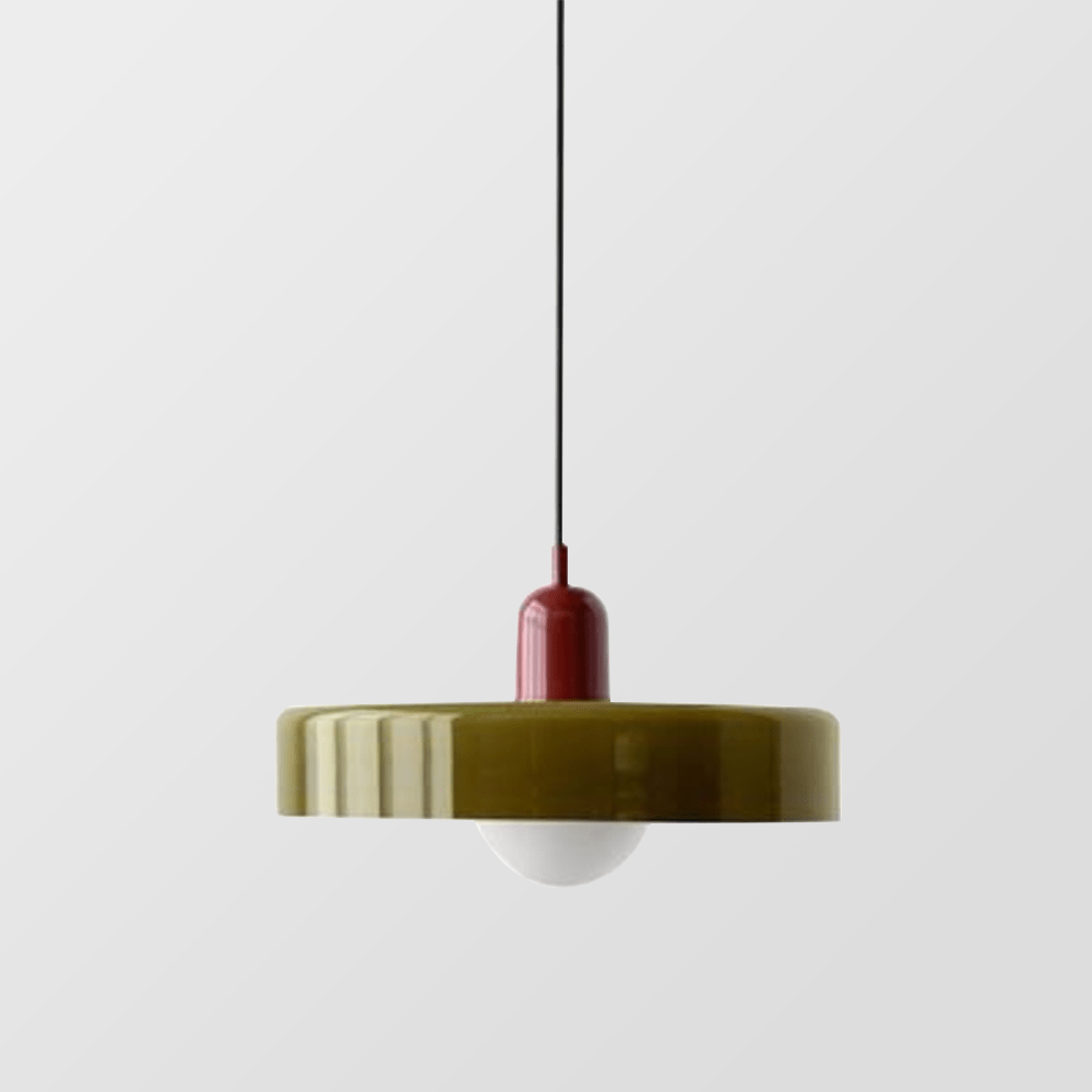 Geometrisk Bauhaus-taklampa i glas